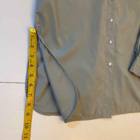 Everlane The Supima Cotton Boyfriend Oversized Shirt Sage Green Size XS - Picture 15 of 17